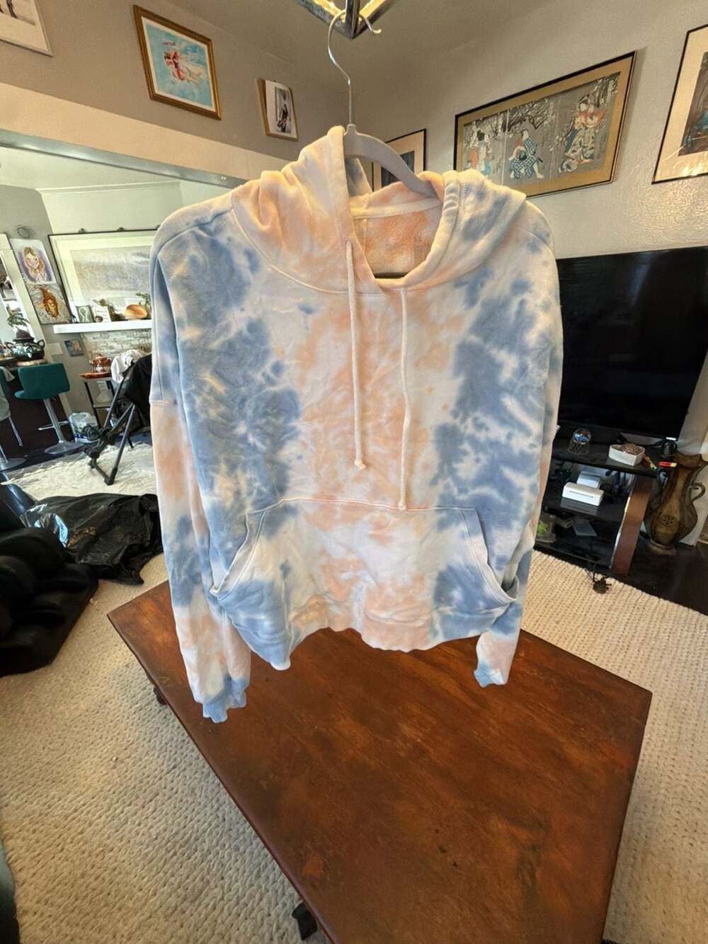 Flirtitude Active Tie-Dye Pullover Hoodie Sweatshirt
